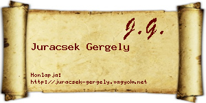 Juracsek Gergely névjegykártya