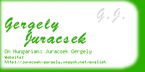 gergely juracsek business card